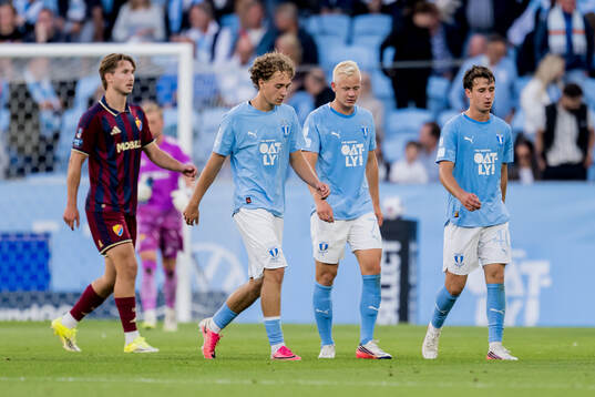 Malmö FFs Anton Höög, Otto Rosengren och Kenan