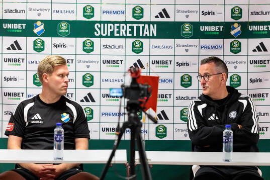 Östers tränare Daniel Friberg och GIF Sundsvalls tränare