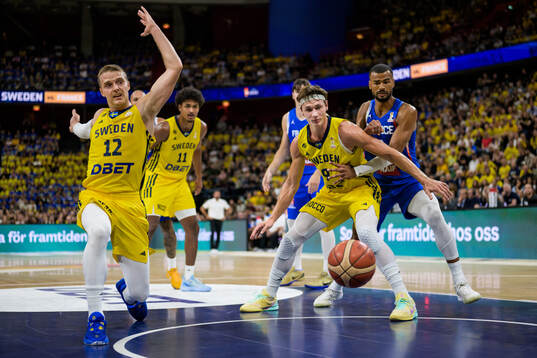 Ludvig Håkanson, Kenny Pohto and Pelle Larsson of Sweden