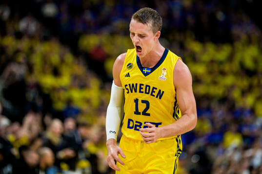 Ludvig Håkanson of Sweden celebrates