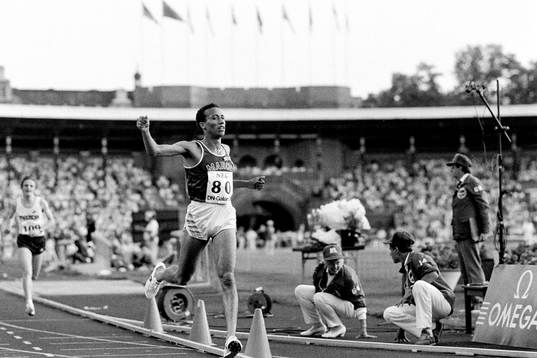 Said Aoutia, Marocko segrade på 5000 m