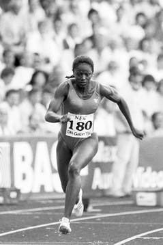 Valerie Brisco-Hooks, USA segrade på damernas 200 m