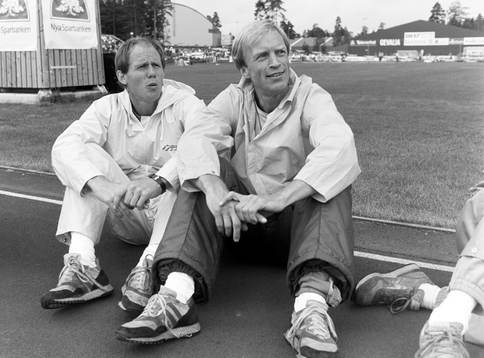 Veteranerna Kjell Isaksson och Hans Lagerqvist på plats