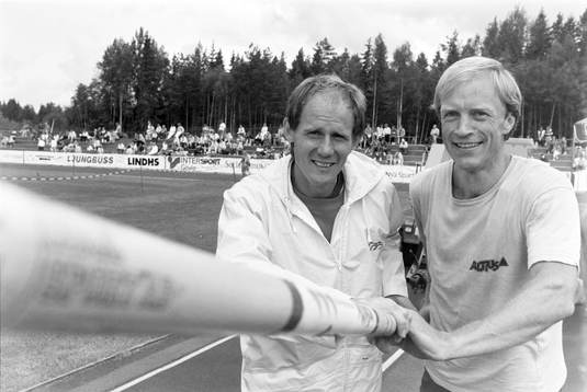 Veteranerna Kjell Isaksson och Hans Lagerqvist på plats