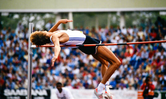 Dietmar Mögenburg of Germany, high jump