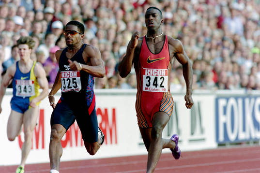 Ato Boldon, Trinidad och Michael Johnson, USA på 200 m