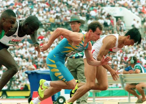 Donovan Bailey, Kanada och Peter Karlsson, Sverige