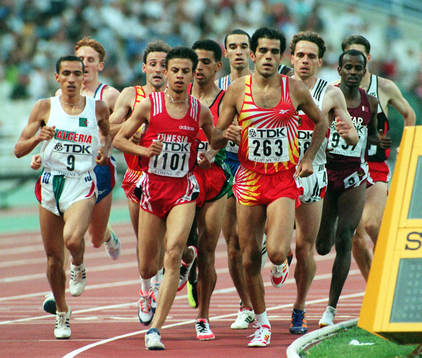 Noureddine Morceli, Algeriet (9), Ali Hakimi, Tunisien