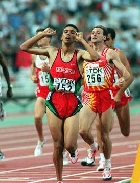 Hicham el Guerrouj, Marocko, och Fermin Cacho, Spanien