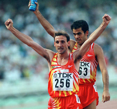 Fermin Cacho och Reyes Estevez, Spanien