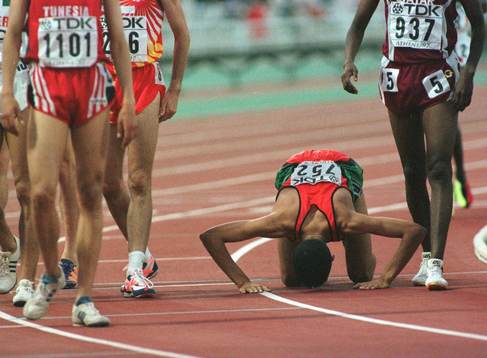 - VM i friidrott -- Algeriern Hicham El Guerrouj tackar