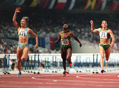 Ludmila Engquist, Sverige, Michelle Freeman, Jamaica
