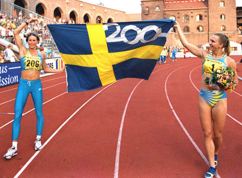 Friidrott Malin Ewerlöf och Ludmila Engquist, Sverige