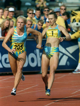 Friidrott Erica Johansson och Ludmila Engquist, Sverige