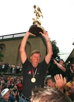 Hyllning av handbollslandslaget i Göteborg. Bengt